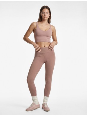 Koton Yüksek Bel Dikiş Detaylı Slim Fit Spor Tayt