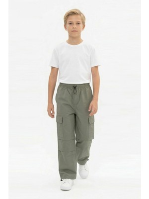 Isobel Isob Unisex Çocuk Kargo Cepli Paraşüt Kumaş Pantolon 8-15 Yaş 7002