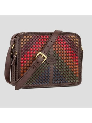 Gön Handmade 20042R Peke Renkli Deri Çanta