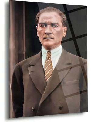 Shiny Art Atatürk Kararlı Bakışlar Cam Tablo – ATA157