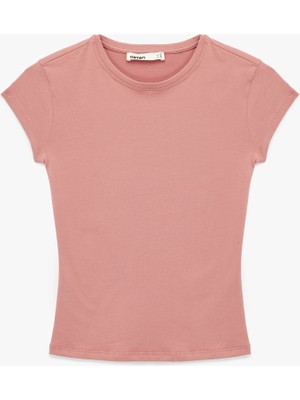 Koton Slim Fit Kısa Kollu Bisiklet Yaka Pamuklu Tişört