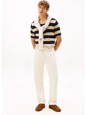 Tommy Hilfiger Bej Erkek Kazak MW0MW419500AA_ESSENTIAL Cotton Ss C