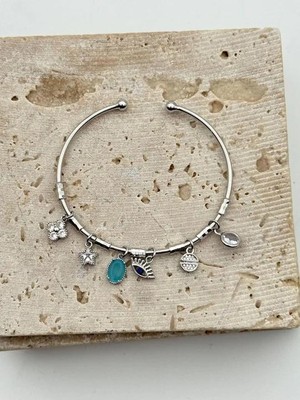 Çelik Silver Charmlı Bileklik