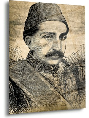 Shiny Art Sultan Iı. Abdülhamid Portre Cam Tablo – ISL135