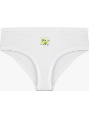 Koton Yüksek Bel Baskılı Pamuklu Hipster Külot