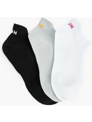 Koton Baskılı 3'lü Patik Spor Çorap Seti