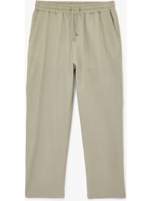 Koton Regular Fit Cepli Krinkıl Beli Bağcıklı Chino Pantolon