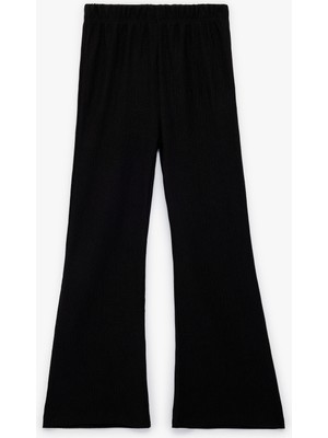 Koton Bürümcük Kumaş Beli Lastikli Ispanyol Paça Pantolon