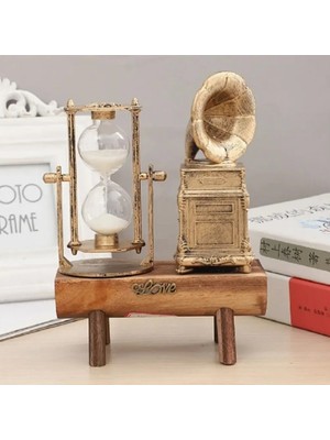 Hobilinka Nostaljik Gramafon Tasarımlı Kum Saati
