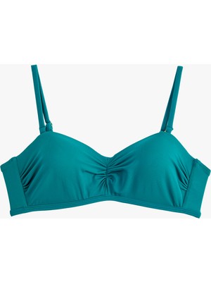Koton Drapeli Çıkarılabilir Askılı Straplez Bikini Üstü