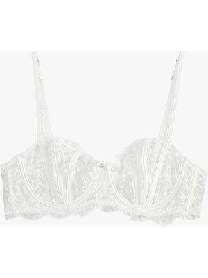 Koton Dolgusuz Balenli Dantelli Sütyen