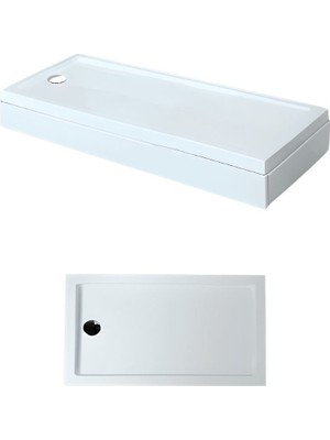 75 x 160 Dikdörtgen Panelli Duş Tekneleri H:17 cm