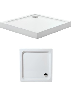 90 x 90 Kare Monoblok Duş Teknesi H:10 cm
