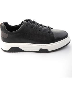 Bambi Siyah Hakiki Deri Erkek Casual Ayakkabı E01730132740