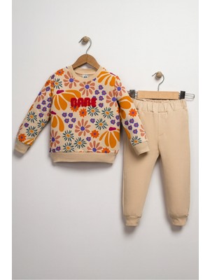 For My Baby Çiçek Baskılı Kız Bebek 2'li Takım
