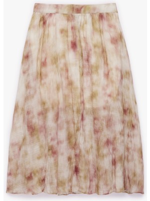 Koton Renk Geçişli Çan Kesim Midi Etek