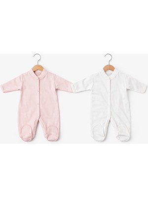 Kardeşler Baby 2'li Kendinden Eldivenli Bebek Tulum