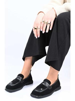 Bestello Bağcıksız Toka Detaylı Termo Taban Hakiki Deri Loafer 338-7082 Kadın Ayakkabı