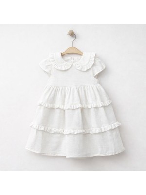 Baby Corner Bebe Yaka Fırfırlı Kız Bebek Elbise