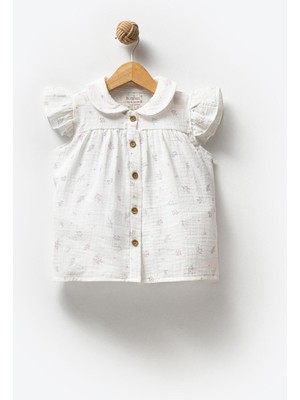 By Bubbles Müslin Çiçek Desen Kız Bebek Elbise