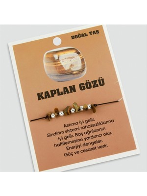 MidasTech Kaplangözü Doğaltaşlı Ip Bileklik Nemere