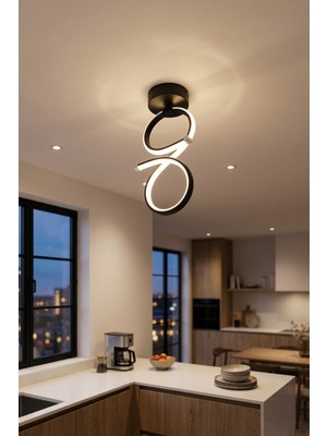 TERRA lighting Alaz Model Modern Plafonyer,3 Renk Yanabilen Power LED Avize, Salon Oda Mutfak Hol Avize