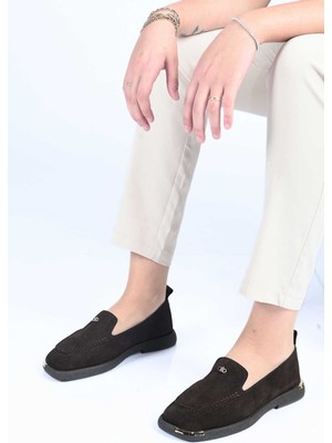 Bestello Bağcıksız Toka Detaylı Termo Taban Hakiki Deri Loafer 338-7086 Kadın Ayakkabı