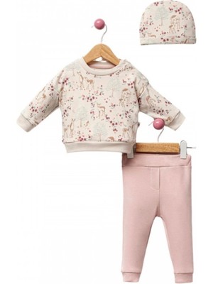 By Bubbles Sevimli Ceylan Baskılı Kız Bebek 2'li Takım