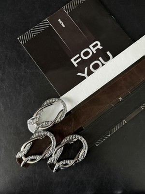 Fiori 4 cm Yılan Tokalı Kadın Pantolon Kemeri, Ceket Kemeri, Elbise Kemeri, Gömlek Kemeri