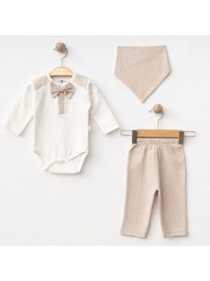 Işıl Baby Papyonlu 3'lü Erkek Bebek Body Takım