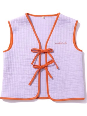 Miela Kids Dreams Kapitone Yelek Floral Lila