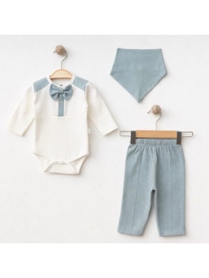 Işıl Baby Papyonlu 3'lü Erkek Bebek Body Takım