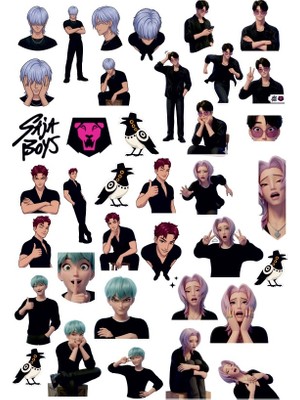 Parti Show Saja Boys Demon Hunters Sticker Set 33*48 cm