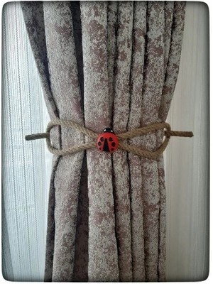 Balkan Grup Braçol Kanat Perde Tokası Tül Perde Tutucu Perde Süs Uğur Böceği Ile Uğur Gelsin