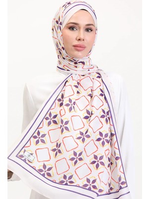 Desenli Soft Şal 70269-12 Krem Mor