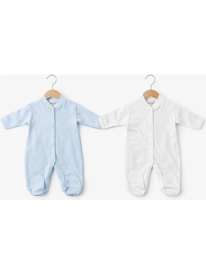 Kardeşler Baby 2'li Kendinden Eldivenli Bebek Tulum