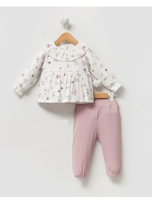 By Bubbles Çiçek Desenli Kız Bebek 2'li Takım
