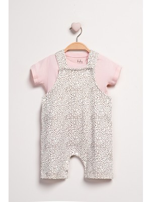 Baby Fou 2'li Kız Bebek Kısa Tulum Takım