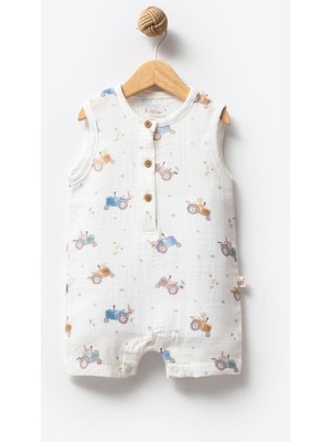 By Bubbles Yazlık Müslin Tractör Basic Tulum