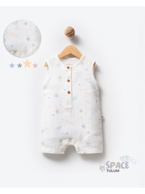 By Bubbles Yazlık Muslin Gezegen Basic Tulum