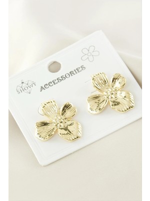 Rivera Tech Rvrtaks Çiçek Metal Küpe