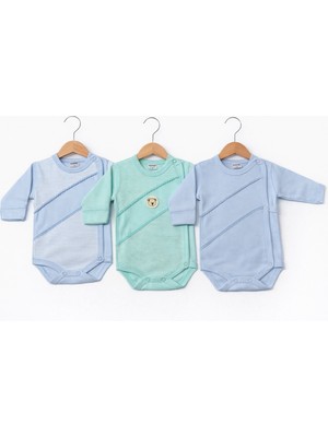 Kardeşler Baby 3'lü Kendinden Eldivenli Çıtçıtlı Body