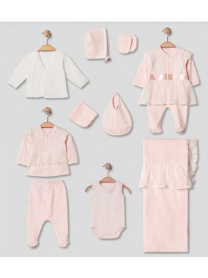 Pugi Baby Zarif Dantel Detaylı 10’lu Kız Bebek Hastane Çıkışı