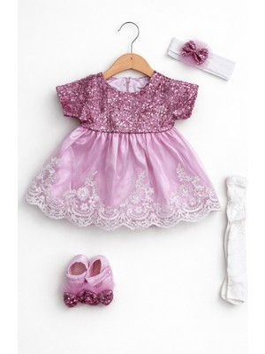 For My Baby Kız Bebek Şık Dantelli Mevlüt / Özel Gün Elbisesi