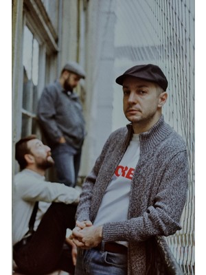 Socrates Dergi S Logo Full-Zip Triko - Gri Melanj