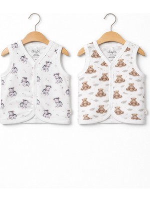 For My Baby Desenli 2'li Bebek Yelek