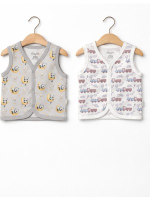 For My Baby Desenli 2'li Bebek Yelek