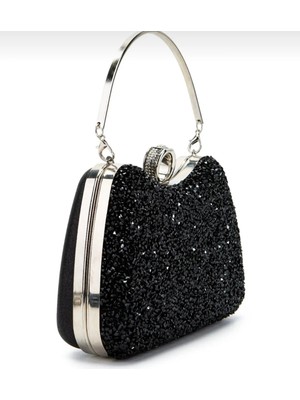 Yüzük Detaylı Taşlı Amanda Abiye El Çanta