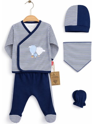 Cocopoco Çizgili Balon Desen 5'li Hastane Çıkış Seti