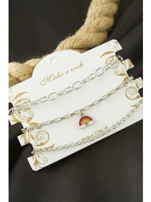 Hobilinka Gökkuşağı Zincir Bileklik 3 Adet